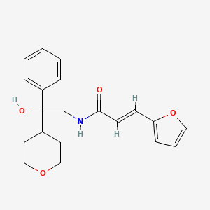 (E)-3-(furan-2-yl)-N-(2-hydroxy-2-phenyl-2-(tetrahydro-2H-pyran-4-yl)ethyl)acrylamide