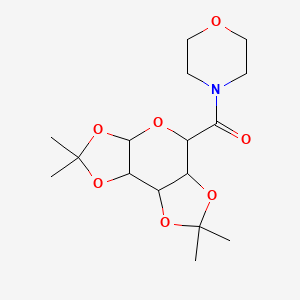 molecular formula C16H25NO7 B2363590 morpholin-4-yl-(4,4,11,11-tetramethyl-3,5,7,10,12-pentaoxatricyclo[7.3.0.02,6]dodecan-8-yl)methanone CAS No. 1174161-43-3