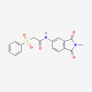 2-(benzenesulfonyl)-N-(2-methyl-1,3-dioxoisoindol-5-yl)acetamide