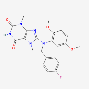 8-(2,5-dimethoxyphenyl)-7-(4-fluorophenyl)-1-methyl-1H-imidazo[2,1-f]purine-2,4(3H,8H)-dione