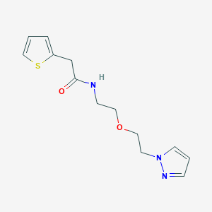 N-{2-[2-(1H-pyrazol-1-yl)ethoxy]ethyl}-2-(thiophen-2-yl)acetamide
