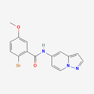 2-bromo-5-methoxy-N-(pyrazolo[1,5-a]pyridin-5-yl)benzamide