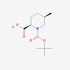 (2R,5R)-5-Methyl-1-[(2-methylpropan-2-yl)oxycarbonyl]piperidine-2-carboxylic acid