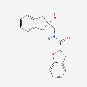 molecular formula C20H19NO3 B2363604 N-((2-methoxy-2,3-dihydro-1H-inden-2-yl)methyl)benzofuran-2-carboxamide CAS No. 2034260-31-4