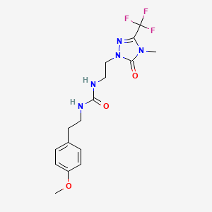 1-(4-methoxyphenethyl)-3-(2-(4-methyl-5-oxo-3-(trifluoromethyl)-4,5-dihydro-1H-1,2,4-triazol-1-yl)ethyl)urea