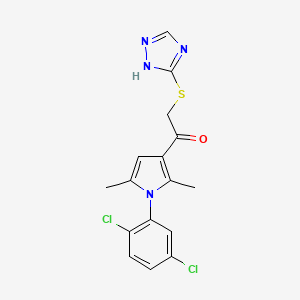 2-((1H-1,2,4-triazol-3-yl)thio)-1-(1-(2,5-dichlorophenyl)-2,5-dimethyl-1H-pyrrol-3-yl)ethanone