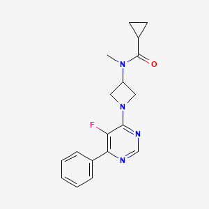 N-[1-(5-Fluoro-6-phenylpyrimidin-4-yl)azetidin-3-yl]-N-methylcyclopropanecarboxamide