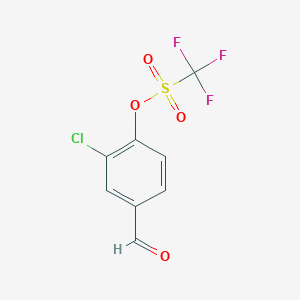 molecular formula C8H4ClF3O4S B2363613 2-Chloro-4-formylphenyl trifluoromethanesulfonate CAS No. 188112-72-3