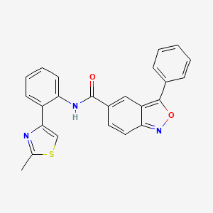 molecular formula C24H17N3O2S B2363621 N-[2-(2-methyl-1,3-thiazol-4-yl)phenyl]-3-phenyl-2,1-benzoxazole-5-carboxamide CAS No. 1797728-49-4