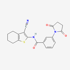 N-(3-cyano-4,5,6,7-tetrahydrobenzo[b]thiophen-2-yl)-3-(2,5-dioxopyrrolidin-1-yl)benzamide