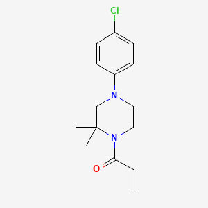 1-[4-(4-Chlorophenyl)-2,2-dimethylpiperazin-1-yl]prop-2-en-1-one
