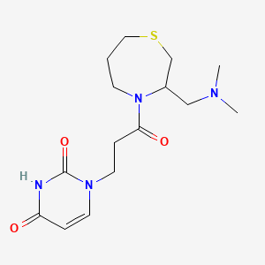 1-(3-(3-((dimethylamino)methyl)-1,4-thiazepan-4-yl)-3-oxopropyl)pyrimidine-2,4(1H,3H)-dione