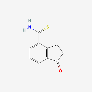 molecular formula C10H9NOS B2363695 1-Oxo-2,3-dihydro-1H-indene-4-carbothioamide CAS No. 138764-18-8