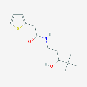 molecular formula C13H21NO2S B2363720 N-(3-hydroxy-4,4-dimethylpentyl)-2-(thiophen-2-yl)acetamide CAS No. 1396792-12-3