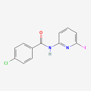 molecular formula C12H8ClIN2O B2363721 Benzamide,4-chloro-n-(6-iodo-2-pyridinyl)- CAS No. 933888-70-1