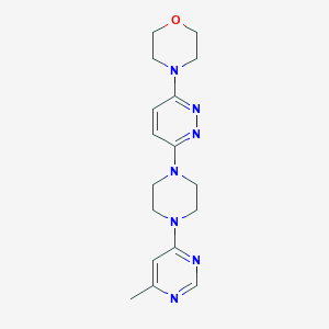 molecular formula C17H23N7O B2363736 4-[6-[4-(6-Methylpyrimidin-4-yl)piperazin-1-yl]pyridazin-3-yl]morpholine CAS No. 2415512-28-4