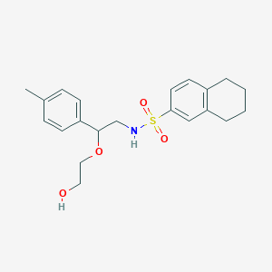 molecular formula C21H27NO4S B2363747 N-(2-(2-hydroxyethoxy)-2-(p-tolyl)ethyl)-5,6,7,8-tetrahydronaphthalene-2-sulfonamide CAS No. 1795434-76-2