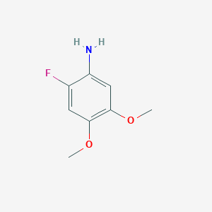 molecular formula C8H10FNO2 B2363779 2-Fluoro-4,5-dimethoxyaniline CAS No. 397-75-1
