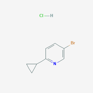 molecular formula C8H9BrClN B2363781 5-Bromo-2-cyclopropylpyridine hydrochloride CAS No. 2138357-62-5