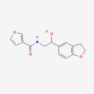 molecular formula C15H15NO4 B2363801 N-[2-(2,3-DIHYDRO-1-BENZOFURAN-5-YL)-2-HYDROXYETHYL]FURAN-3-CARBOXAMIDE CAS No. 1421451-43-5