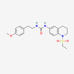 molecular formula C21H27N3O4S B2363814 1-(1-(Ethylsulfonyl)-1,2,3,4-tetrahydroquinolin-6-yl)-3-(4-methoxyphenethyl)urea CAS No. 1203065-94-4
