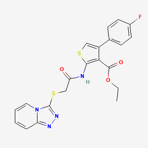 Ethyl 2-(2-([1,2,4]triazolo[4,3-a]pyridin-3-ylthio)acetamido)-4-(4-fluorophenyl)thiophene-3-carboxylate