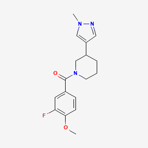 (3-Fluoro-4-methoxyphenyl)-[3-(1-methylpyrazol-4-yl)piperidin-1-yl]methanone