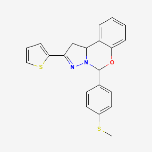 5-[4-(Methylsulfanyl)phenyl]-2-(thiophen-2-yl)-1,10b-dihydropyrazolo[1,5-c][1,3]benzoxazine
