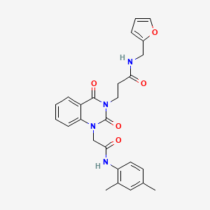 3-(1-{[(2,4-dimethylphenyl)carbamoyl]methyl}-2,4-dioxo-1,2,3,4-tetrahydroquinazolin-3-yl)-N-[(furan-2-yl)methyl]propanamide