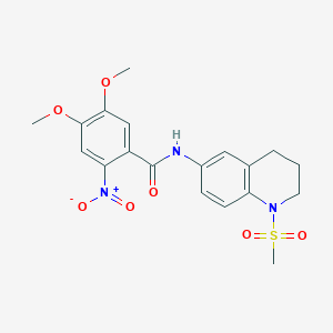 4,5-dimethoxy-N-(1-(methylsulfonyl)-1,2,3,4-tetrahydroquinolin-6-yl)-2-nitrobenzamide