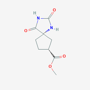 Methyl (5S,8R)-2,4-dioxo-1,3-diazaspiro[4.4]nonane-8-carboxylate