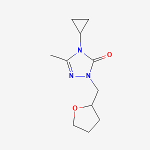 4-cyclopropyl-3-methyl-1-[(oxolan-2-yl)methyl]-4,5-dihydro-1H-1,2,4-triazol-5-one