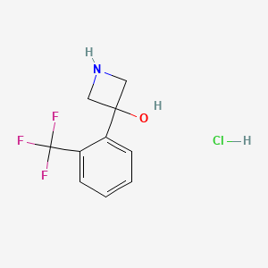 3-[2-(Trifluoromethyl)phenyl]azetidin-3-ol;hydrochloride