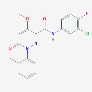 N-(3-chloro-4-fluorophenyl)-4-methoxy-1-(2-methylphenyl)-6-oxopyridazine-3-carboxamide