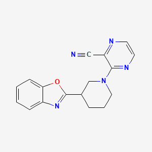 3-[3-(1,3-Benzoxazol-2-yl)piperidin-1-yl]pyrazine-2-carbonitrile
