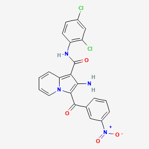 2-amino-N-(2,4-dichlorophenyl)-3-(3-nitrobenzoyl)indolizine-1-carboxamide