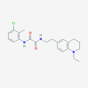 N1-(3-chloro-2-methylphenyl)-N2-(2-(1-ethyl-1,2,3,4-tetrahydroquinolin-6-yl)ethyl)oxalamide