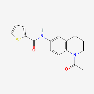 molecular formula C16H16N2O2S B2363862 N-(1-acetyl-1,2,3,4-tetrahydroquinolin-6-yl)thiophene-2-carboxamide CAS No. 941870-82-2