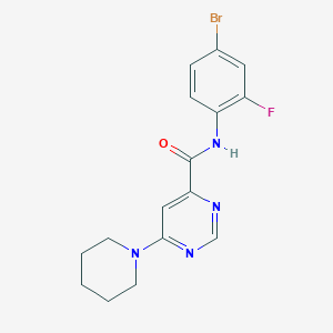 N-(4-bromo-2-fluorophenyl)-6-(piperidin-1-yl)pyrimidine-4-carboxamide