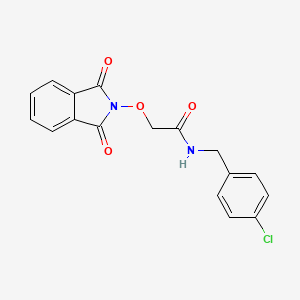 molecular formula C17H13ClN2O4 B2363876 N-(4-chlorobenzyl)-2-[(1,3-dioxo-1,3-dihydro-2H-isoindol-2-yl)oxy]acetamide CAS No. 339105-85-0