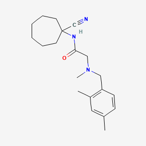 N-(1-cyanocycloheptyl)-2-{[(2,4-dimethylphenyl)methyl](methyl)amino}acetamide