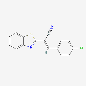 (E)-2-(benzo[d]thiazol-2-yl)-3-(4-chlorophenyl)acrylonitrile