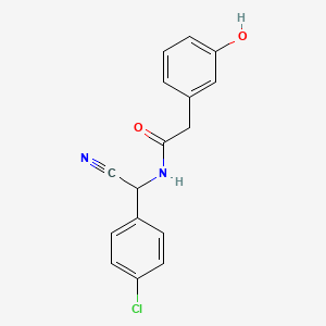 molecular formula C16H13ClN2O2 B2363884 N-[(4-chlorophenyl)(cyano)methyl]-2-(3-hydroxyphenyl)acetamide CAS No. 1796979-75-3