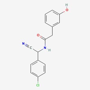 N-[(4-chlorophenyl)(cyano)methyl]-2-(3-hydroxyphenyl)acetamide