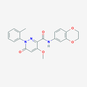 N-(2,3-dihydro-1,4-benzodioxin-6-yl)-4-methoxy-1-(2-methylphenyl)-6-oxopyridazine-3-carboxamide