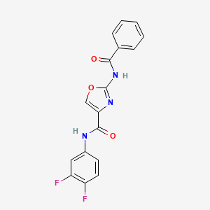 molecular formula C17H11F2N3O3 B2363895 2-benzamido-N-(3,4-difluorophenyl)-1,3-oxazole-4-carboxamide CAS No. 1286721-04-7