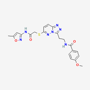 4-methoxy-N-(2-(6-((2-((5-methylisoxazol-3-yl)amino)-2-oxoethyl)thio)-[1,2,4]triazolo[4,3-b]pyridazin-3-yl)ethyl)benzamide