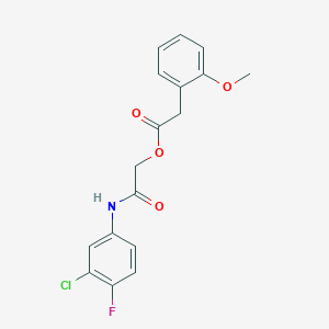 [2-(3-Chloro-4-fluoroanilino)-2-oxoethyl] 2-(2-methoxyphenyl)acetate