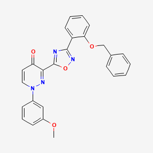 1-(3-Methoxyphenyl)-3-[3-(2-phenylmethoxyphenyl)-1,2,4-oxadiazol-5-yl]pyridazin-4-one