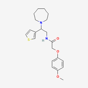 N-(2-(azepan-1-yl)-2-(thiophen-3-yl)ethyl)-2-(4-methoxyphenoxy)acetamide